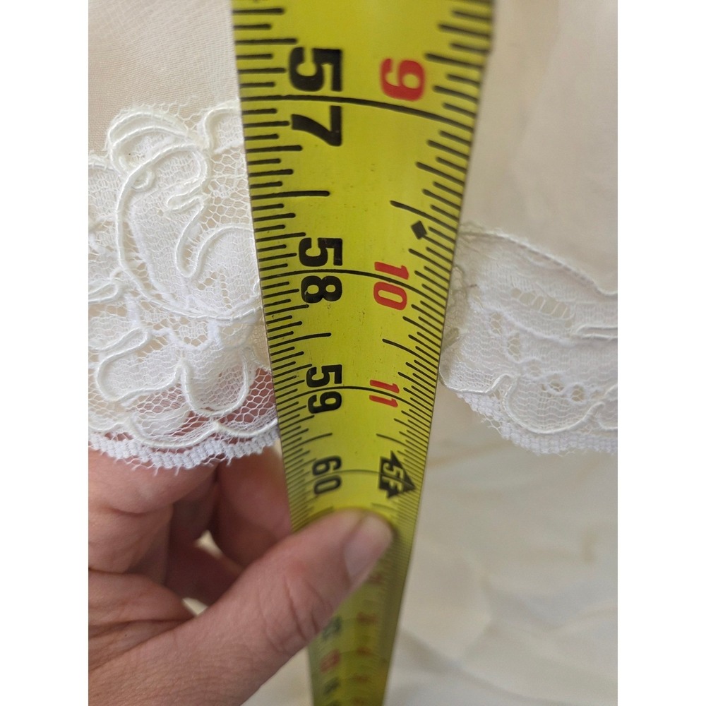 Eve of Milady Ivory Pearl Lace Puff Sleeve Gown Size 12 Bridgerton Regency Glam - Picture 12 of 13